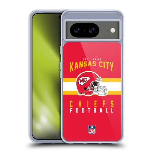 NFL Kansas City Chiefs Graphics Helmet Typography Soft Gel Case for Google Pixel 8