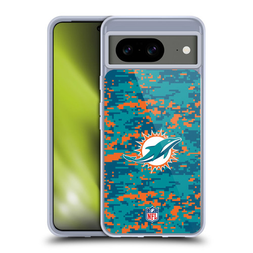 NFL Miami Dolphins Graphics Digital Camouflage Soft Gel Case for Google Pixel 8