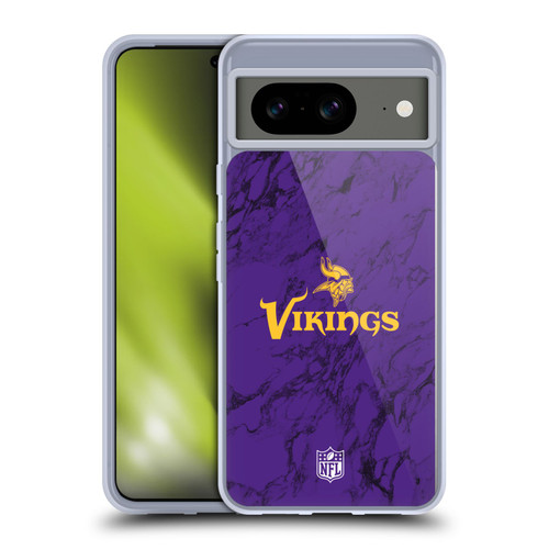 NFL Minnesota Vikings Graphics Coloured Marble Soft Gel Case for Google Pixel 8