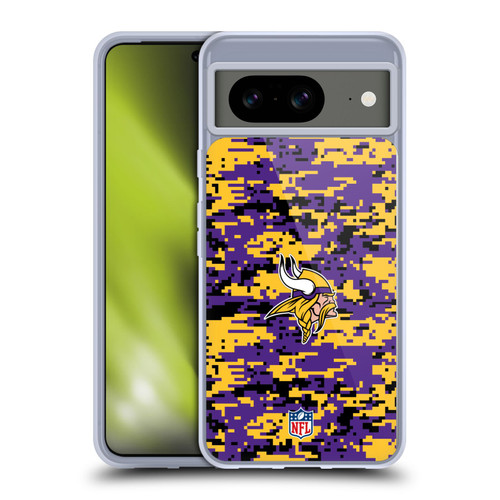 NFL Minnesota Vikings Graphics Digital Camouflage Soft Gel Case for Google Pixel 8