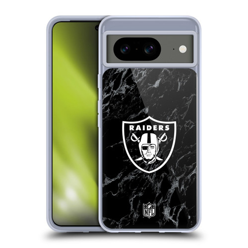 NFL Las Vegas Raiders Graphics Coloured Marble Soft Gel Case for Google Pixel 8