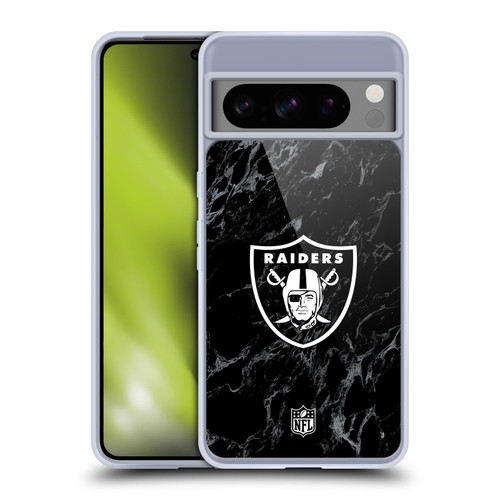 NFL Las Vegas Raiders Graphics Coloured Marble Soft Gel Case for Google Pixel 8 Pro