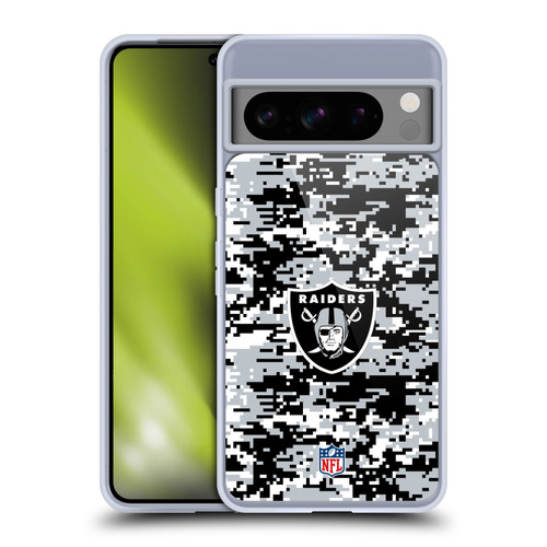 NFL Las Vegas Raiders Graphics Digital Camouflage Soft Gel Case for Google Pixel 8 Pro