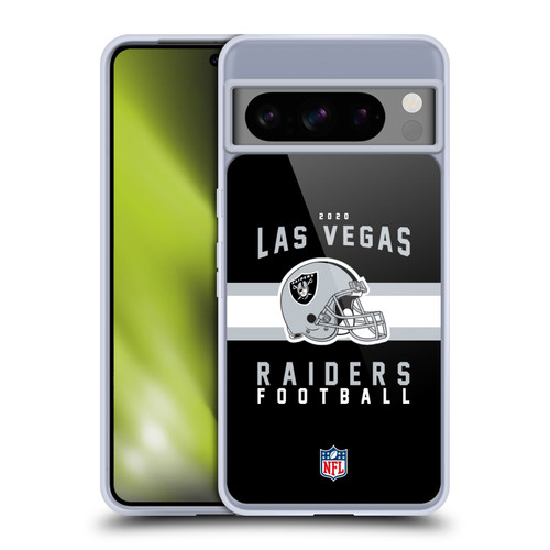 NFL Las Vegas Raiders Graphics Helmet Typography Soft Gel Case for Google Pixel 8 Pro
