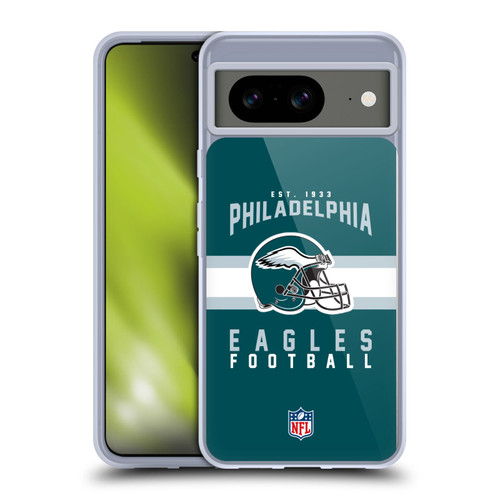 NFL Philadelphia Eagles Graphics Helmet Typography Soft Gel Case for Google Pixel 8