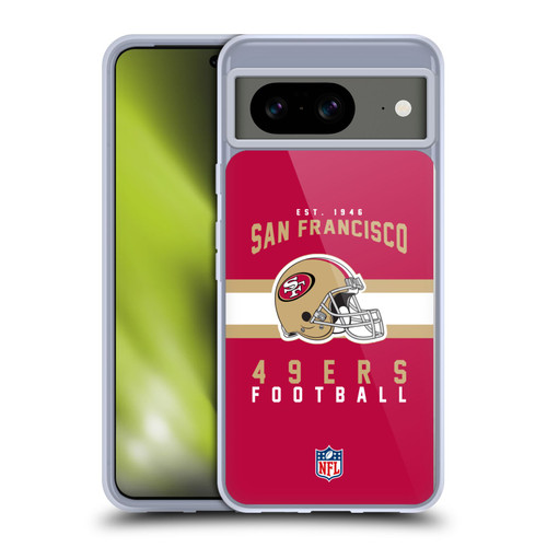 NFL San Francisco 49ers Graphics Helmet Typography Soft Gel Case for Google Pixel 8