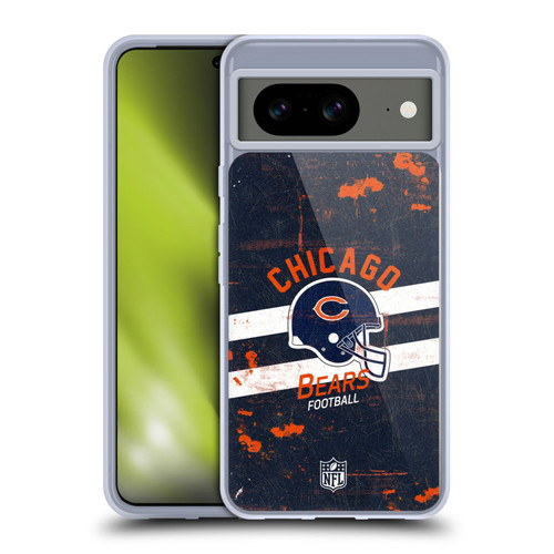 NFL Chicago Bears Logo Art Helmet Distressed Soft Gel Case for Google Pixel 8