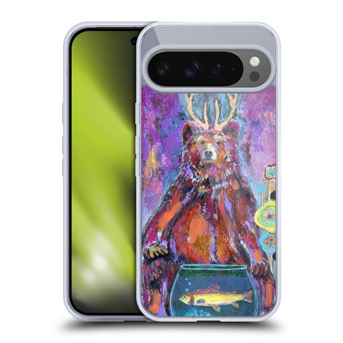 Wyanne Animals Bear with Antlers Soft Gel Case for Google Pixel 9 Pro XL