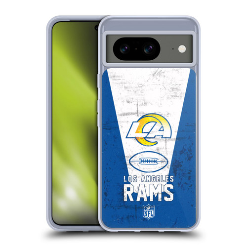NFL Los Angeles Rams Logo Art Banner 100th Soft Gel Case for Google Pixel 8