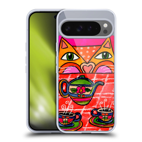 Wyanne Cat Uninvited Guest For Tea Soft Gel Case for Google Pixel 9 Pro XL