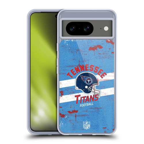 NFL Tennessee Titans Logo Art Helmet Distressed Soft Gel Case for Google Pixel 8