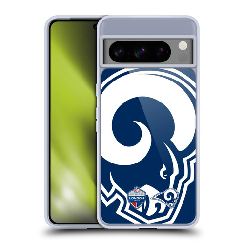 NFL 2019 London Games Oversized Rams Soft Gel Case for Google Pixel 8 Pro