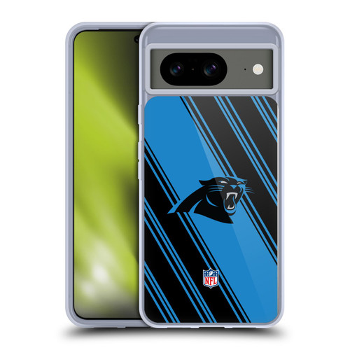 NFL Carolina Panthers Artwork Stripes Soft Gel Case for Google Pixel 8