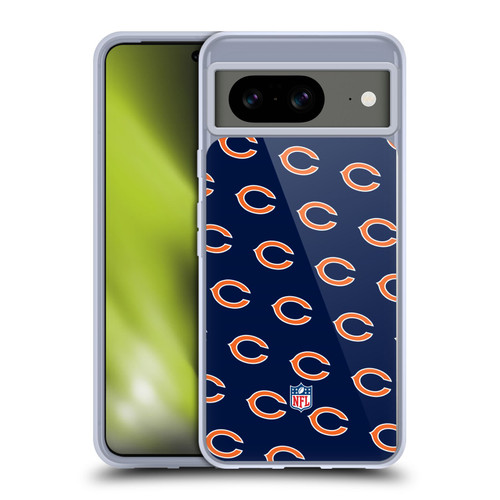 NFL Chicago Bears Artwork Patterns Soft Gel Case for Google Pixel 8