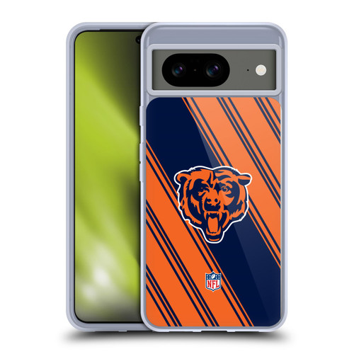 NFL Chicago Bears Artwork Stripes Soft Gel Case for Google Pixel 8