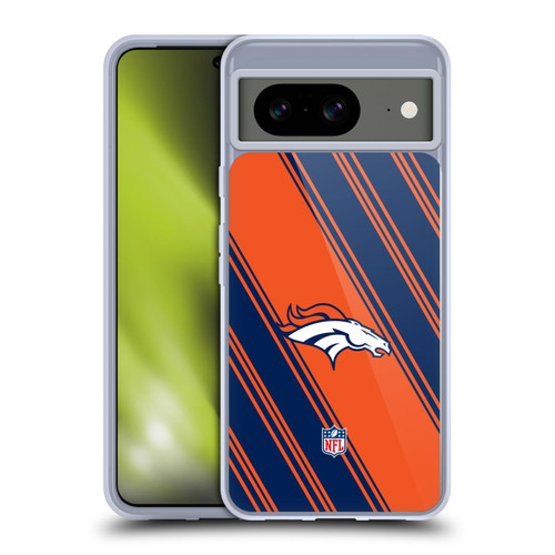 NFL Denver Broncos Artwork Stripes Soft Gel Case for Google Pixel 8