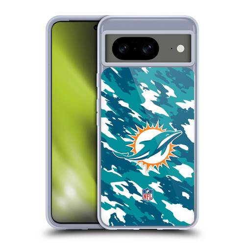 NFL Miami Dolphins Logo Camou Soft Gel Case for Google Pixel 8