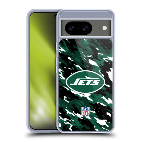 NFL New York Jets Logo Camou Soft Gel Case for Google Pixel 8