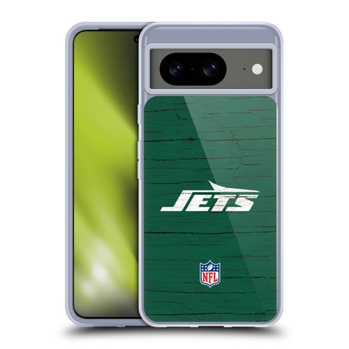 NFL New York Jets Logo Distressed Look Soft Gel Case for Google Pixel 8