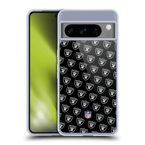 NFL Las Vegas Raiders Artwork Patterns Soft Gel Case for Google Pixel 8 Pro