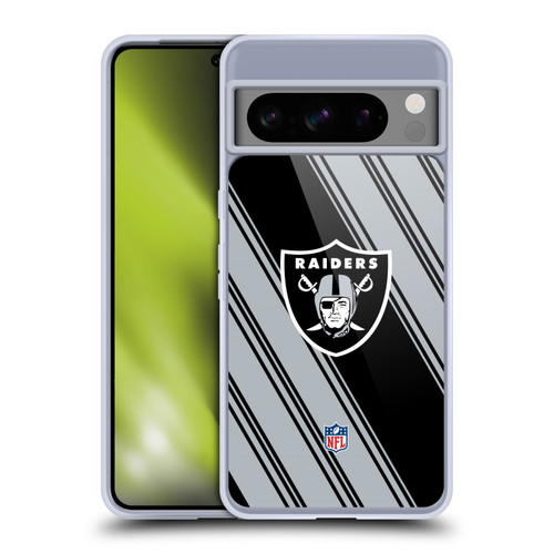 NFL Las Vegas Raiders Artwork Stripes Soft Gel Case for Google Pixel 8 Pro