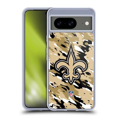 NFL New Orleans Saints Logo Camou Soft Gel Case for Google Pixel 8
