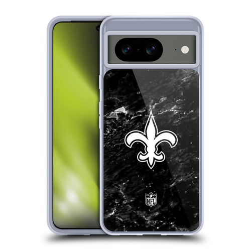 NFL New Orleans Saints Artwork Marble Soft Gel Case for Google Pixel 8