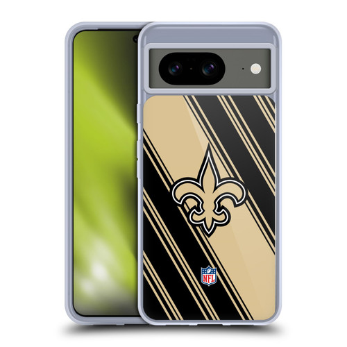 NFL New Orleans Saints Artwork Stripes Soft Gel Case for Google Pixel 8