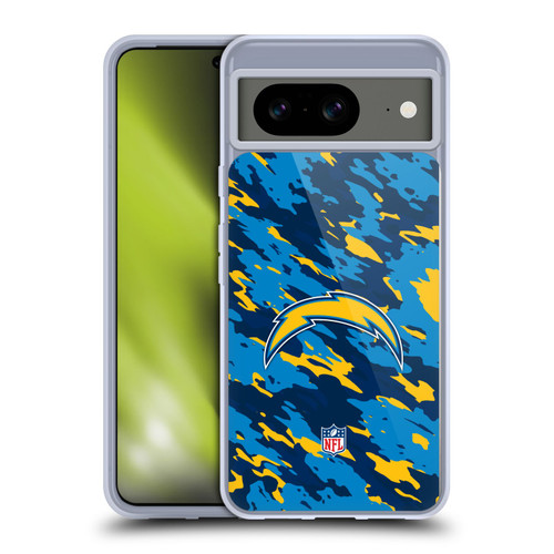NFL Los Angeles Chargers Logo Camou Soft Gel Case for Google Pixel 8