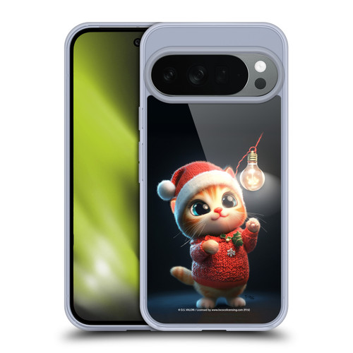 D.S. Valori Kitty And Puppy Kitty Christmas Light Soft Gel Case for Google Pixel 10