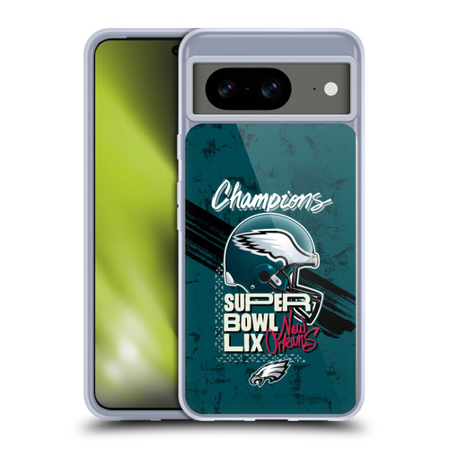 NFL 2025 Super Bowl LIX Champions Eagles Helmet Soft Gel Case for Google Pixel 8