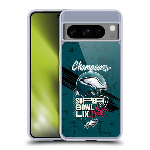 NFL 2025 Super Bowl LIX Champions Eagles Helmet Soft Gel Case for Google Pixel 8 Pro