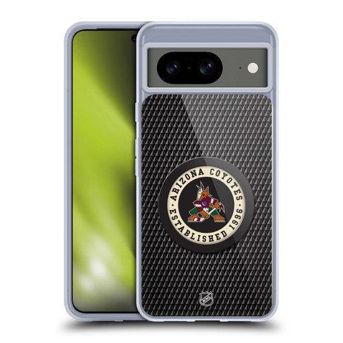 NHL Arizona Coyotes Puck Texture Soft Gel Case for Google Pixel 8