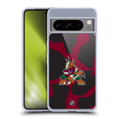 NHL Arizona Coyotes Cow Pattern Soft Gel Case for Google Pixel 8 Pro
