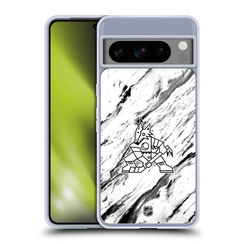 NHL Arizona Coyotes Marble Soft Gel Case for Google Pixel 8 Pro