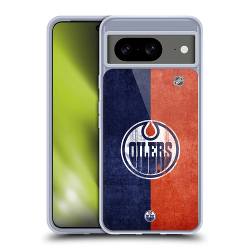 NHL Edmonton Oilers Half Distressed Soft Gel Case for Google Pixel 8