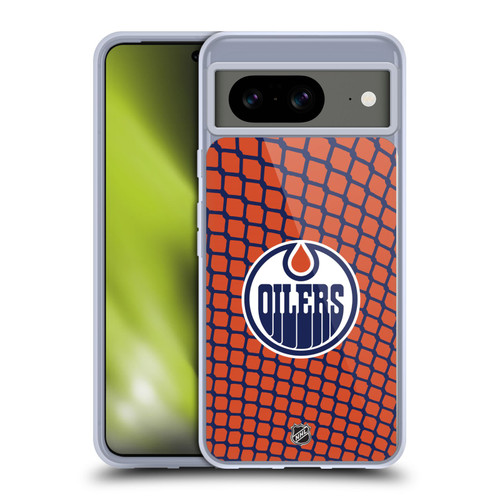 NHL Edmonton Oilers Net Pattern Soft Gel Case for Google Pixel 8