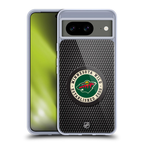 NHL Minnesota Wild Puck Texture Soft Gel Case for Google Pixel 8