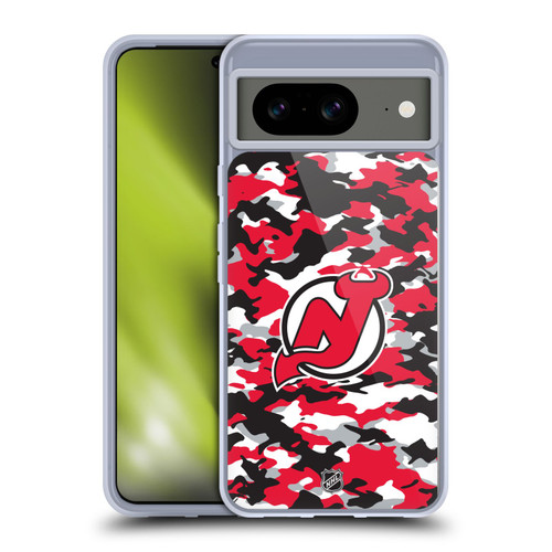 NHL New Jersey Devils Camouflage Soft Gel Case for Google Pixel 8