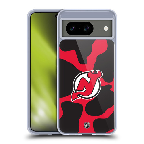 NHL New Jersey Devils Cow Pattern Soft Gel Case for Google Pixel 8