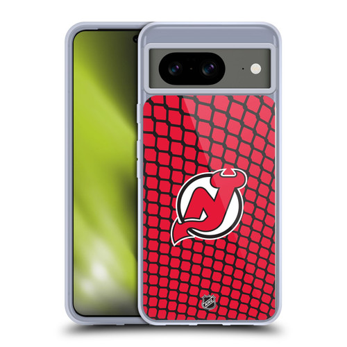 NHL New Jersey Devils Net Pattern Soft Gel Case for Google Pixel 8