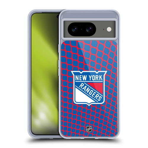 NHL New York Rangers Net Pattern Soft Gel Case for Google Pixel 8