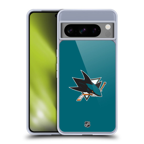 NHL San Jose Sharks Plain Soft Gel Case for Google Pixel 8 Pro
