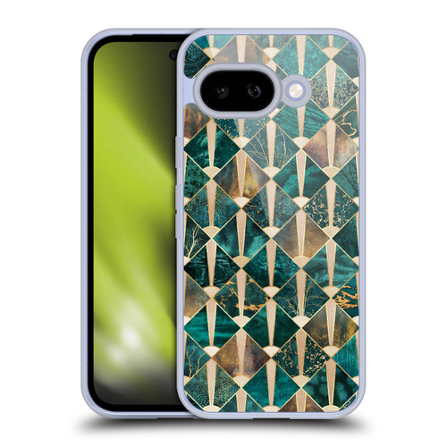 Elisabeth Fredriksson Geometric Design And Pattern Art Deco Tiles - Ocean Soft Gel Case for Google Pixel 9A
