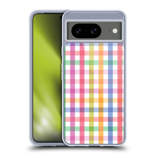 Ninola Colorful Geometric Gingham Soft Gel Case for Google Pixel 8