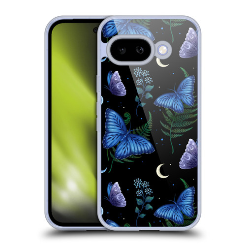 Episodic Drawing Pattern Blue Morpho Butterfly Soft Gel Case for Google Pixel 9A