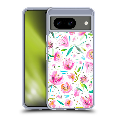 Ninola Floral Peonies Pink Soft Gel Case for Google Pixel 8