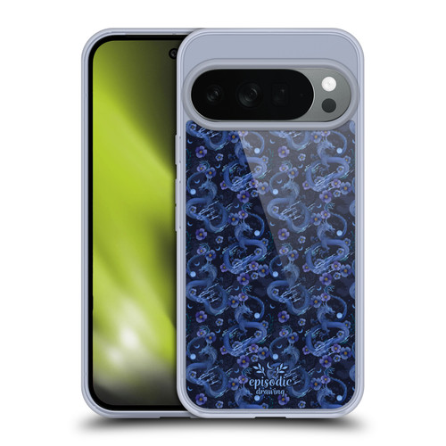 Episodic Drawing Spooky Patterns Floral Dragon Soft Gel Case for Google Pixel 10