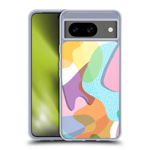Ninola Freeform Patterns Shapes In Color Soft Gel Case for Google Pixel 8