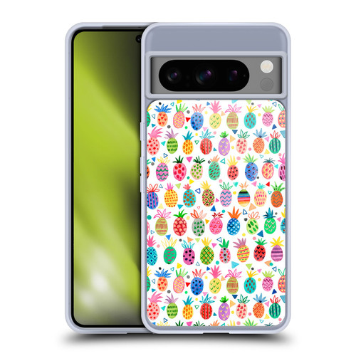 Ninola Mix Patterns Geometric Pineapples Soft Gel Case for Google Pixel 8 Pro